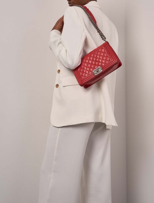 Chanel Boy OldMedium Red 1M | Sell your designer bag on Saclab.com