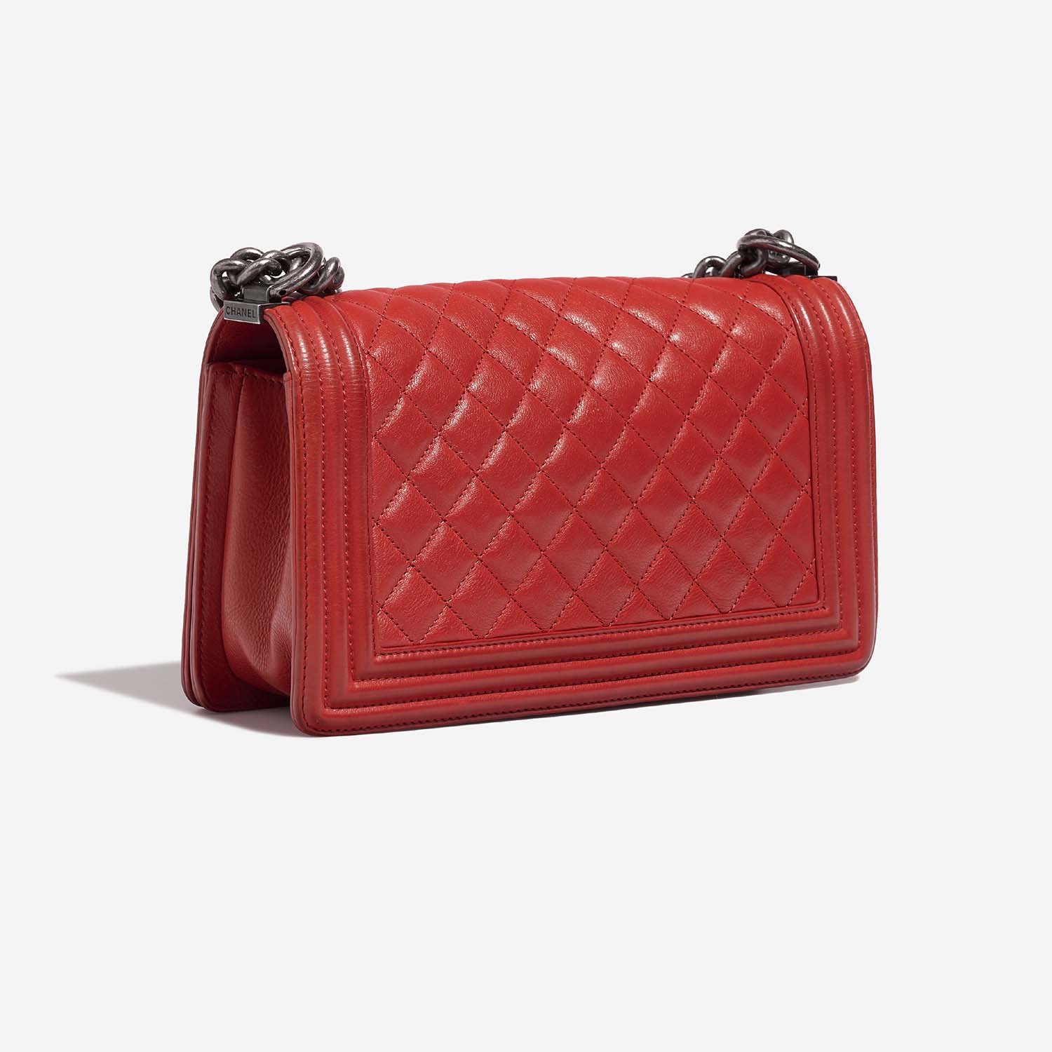 Chanel Boy OldMedium Red 7SB S | Sell your designer bag on Saclab.com