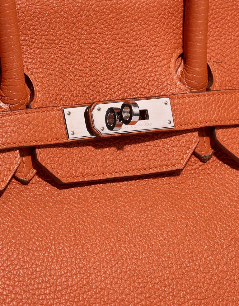 Hermès Birkin 35 OrangeH Closing System  | Sell your designer bag on Saclab.com