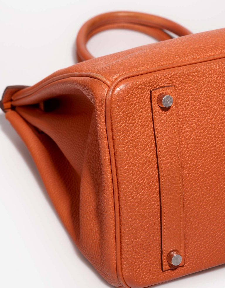 Hermès Birkin 35 OrangeH signs of wear| Sell your designer bag on Saclab.com