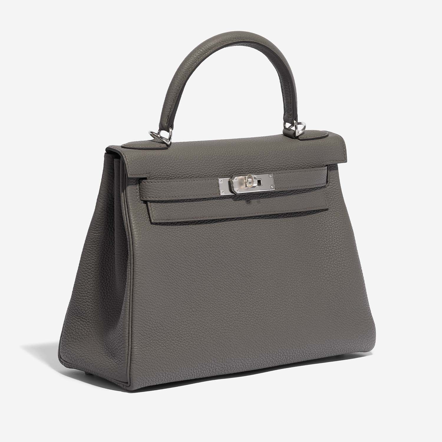 Hermès Kelly 28 GrisEtain Side Front | Verkaufen Sie Ihre Designer-Tasche auf Saclab.com