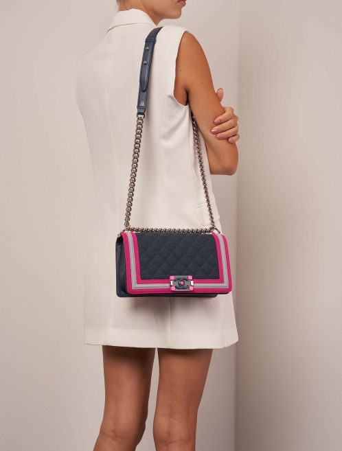 Chanel Boy OldMedium Multicolor Sizes Worn | Sell your designer bag on Saclab.com