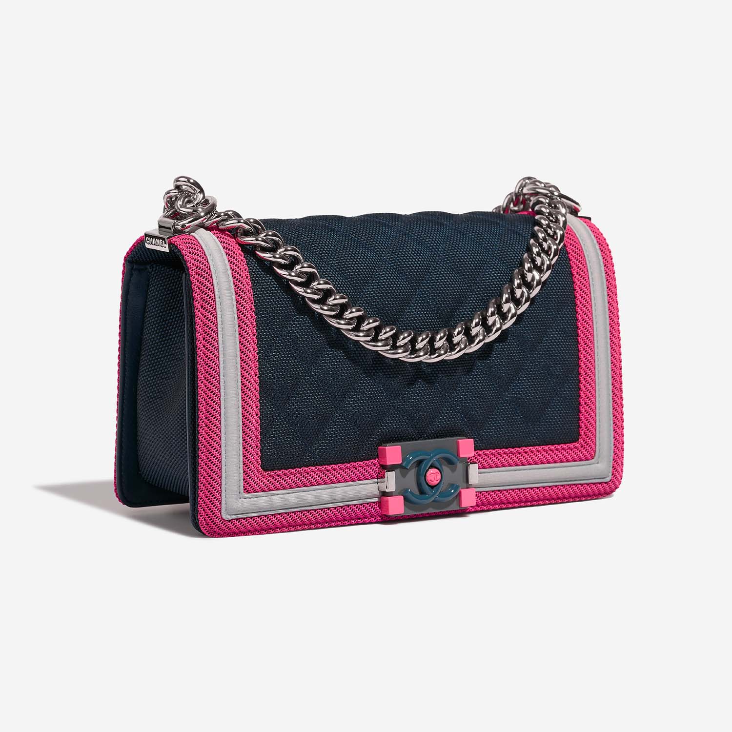 Chanel Boy OldMedium Multicolor Side Front  | Sell your designer bag on Saclab.com