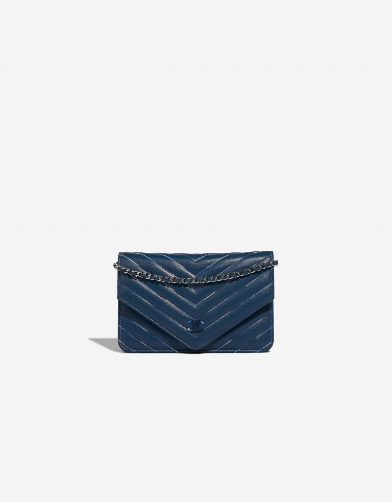 Chanel WalletOnChain Blue Front  | Sell your designer bag on Saclab.com