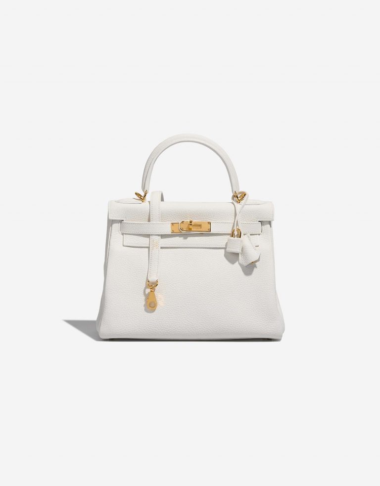 Hermès Kelly 28 Blanc Front  | Sell your designer bag on Saclab.com