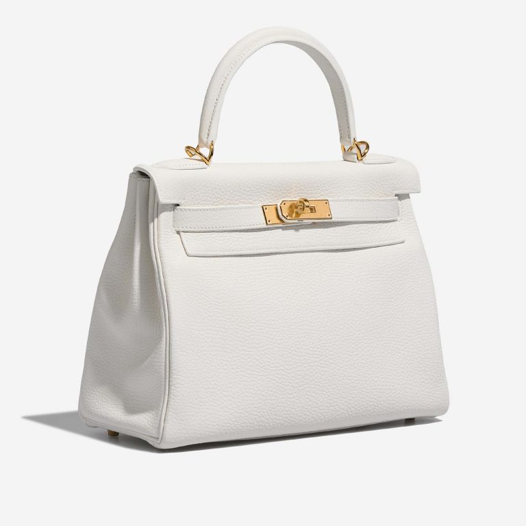 Hermès Kelly 28 Blanc Side Front  | Sell your designer bag on Saclab.com