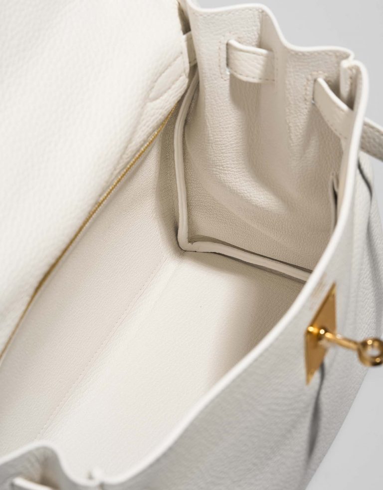 Hermès Kelly 28 Blanc Inside  | Sell your designer bag on Saclab.com