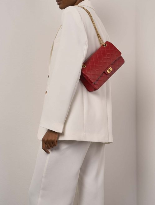 Chanel 255Reissue 225 Rouge Tailles Porté | Vendez votre sac de créateur sur Saclab.com