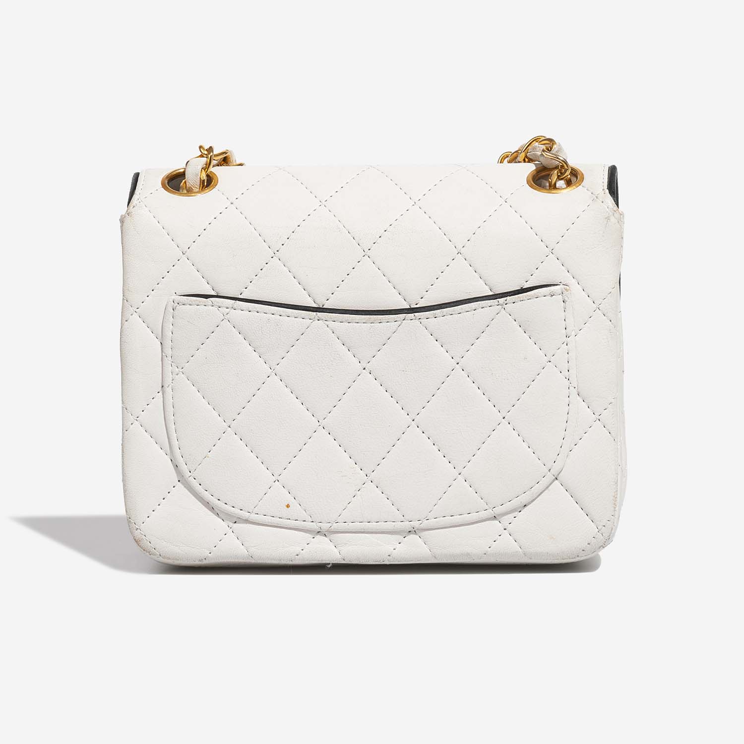 Chanel Timeless MiniSquare White Back  | Sell your designer bag on Saclab.com