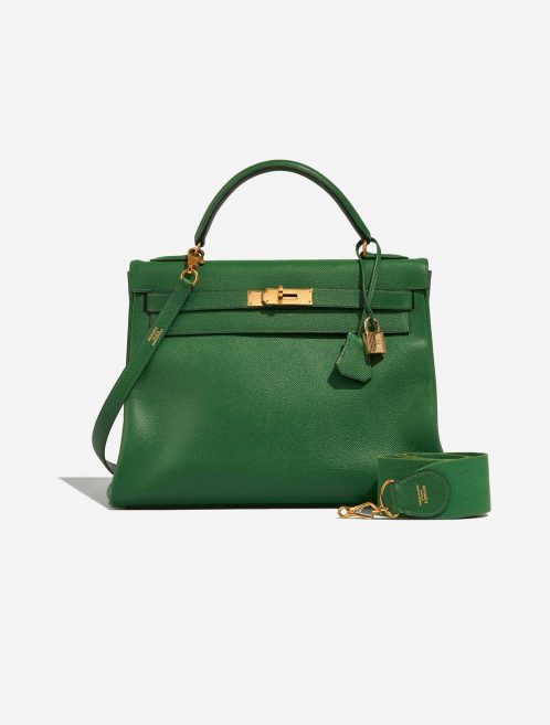 Hermès Kelly 32 VertBengale Front  | Sell your designer bag on Saclab.com
