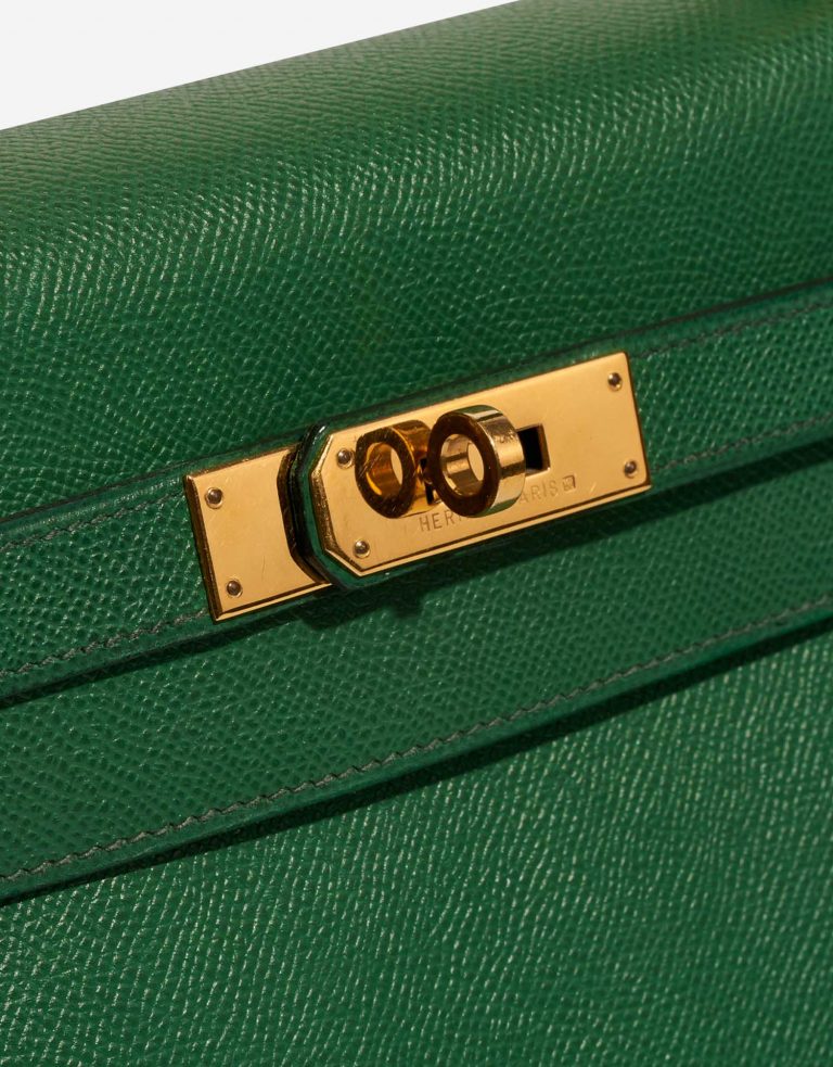 Hermès Kelly 32 VertBengale Closing System  | Sell your designer bag on Saclab.com