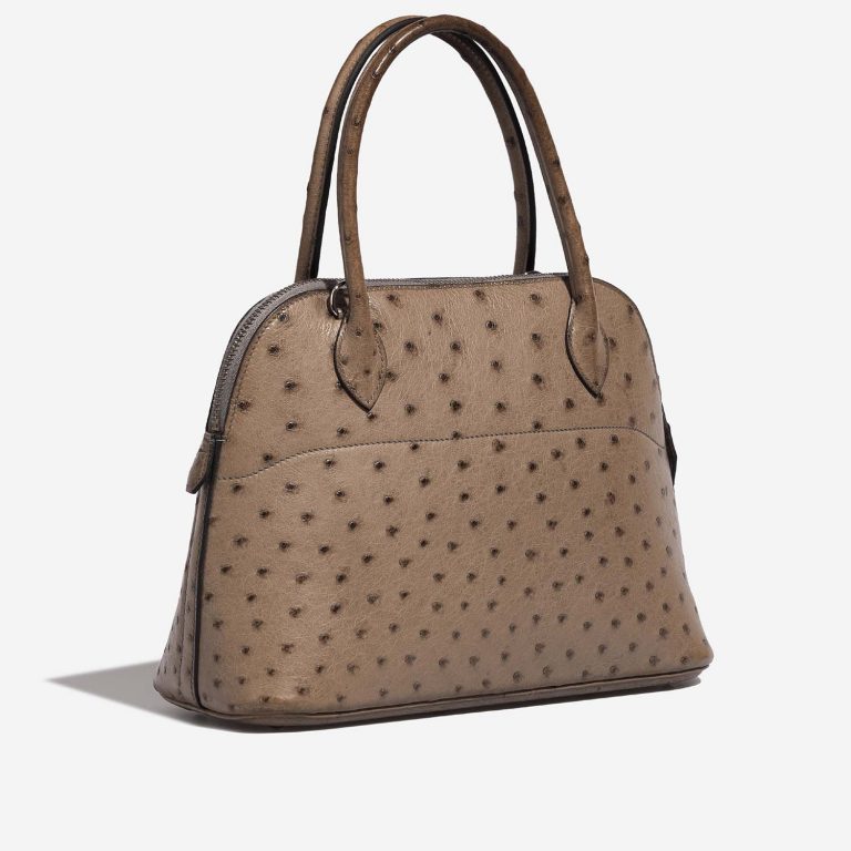 Pre-owned Hermès bag Bolide 27 Ostrich Gris Tourterelle Grey | Sell your designer bag on Saclab.com