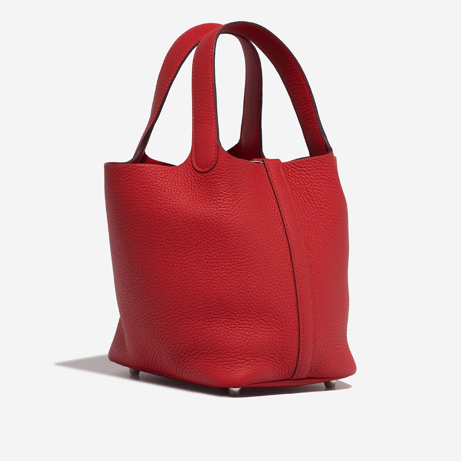 Hermès Red Taurillion Clemence Picotin
