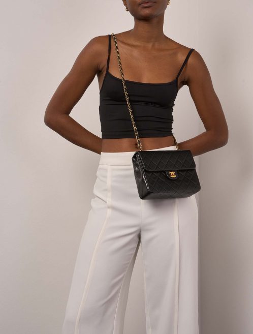 Chanel Timeless MiniSquare Black 1M | Sell your designer bag on Saclab.com