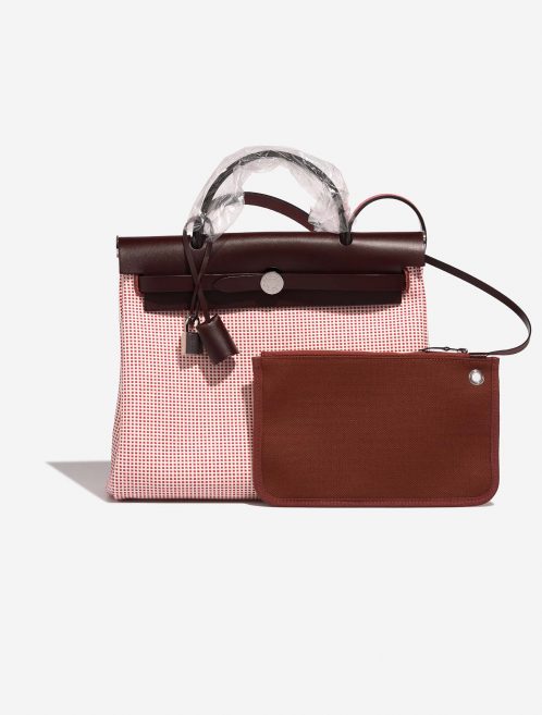 Hermès Herbag 31 Ecru-Blanc-Framboise-Rouge 0F | Sell your designer bag on Saclab.com