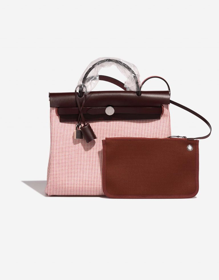 Hermès Herbag 31 Ecru-Blanc-Framboise-Rouge 0F | Sell your designer bag on Saclab.com