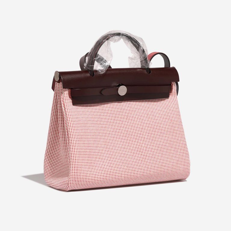 Hermès Herbag 31 Ecru-Blanc-Framboise-Rouge 6SF S | Sell your designer bag on Saclab.com