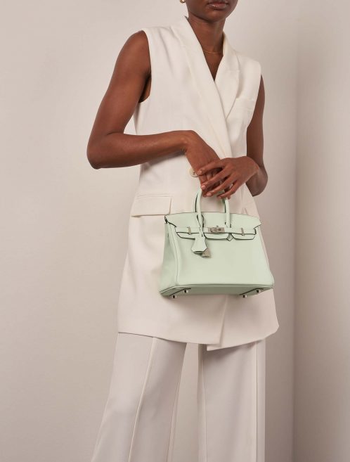 Hermès Birkin 25 VertFizz Sizes Worn | Sell your designer bag on Saclab.com