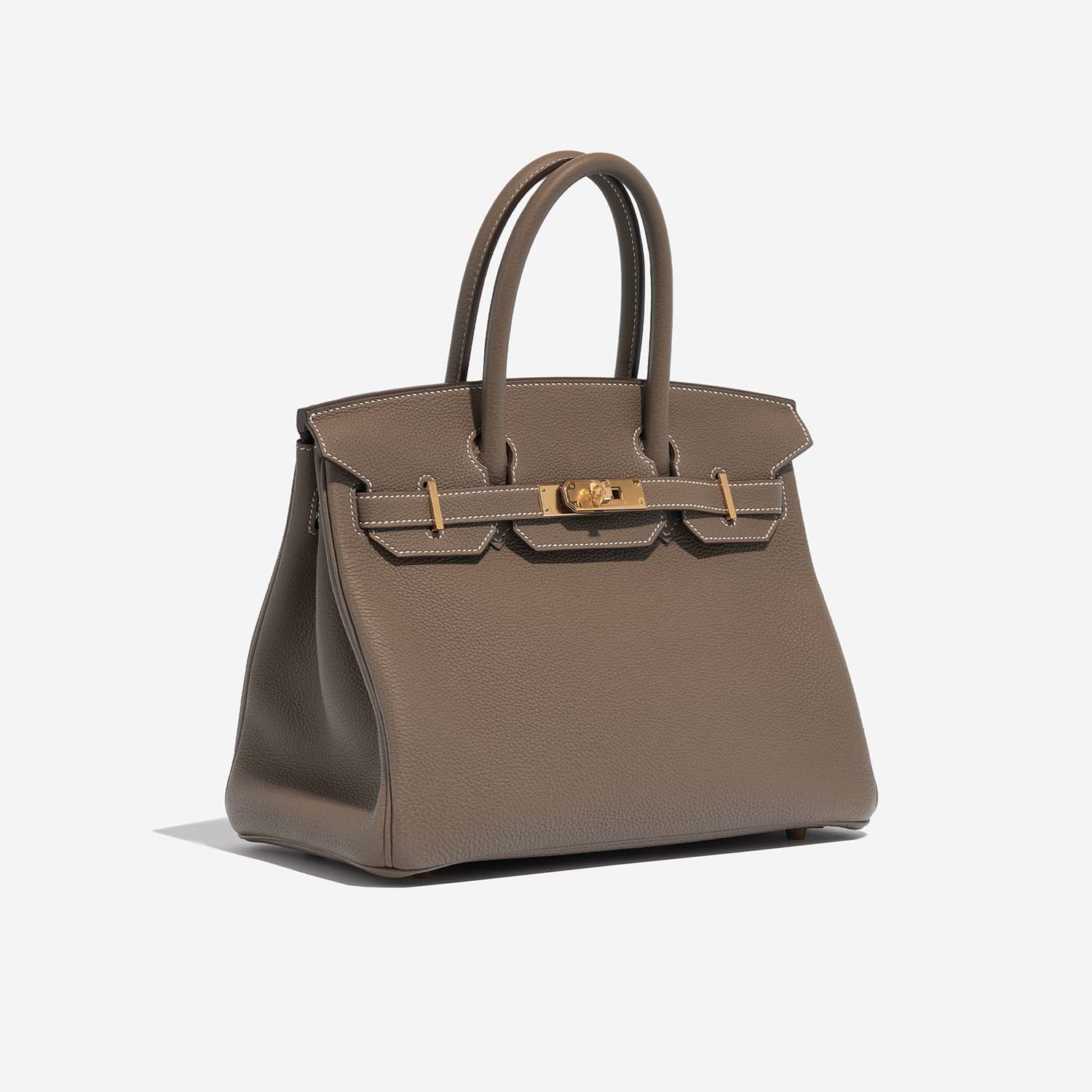 Hermes Birkin bag 30 Etoupe grey Epsom leather Gold hardware