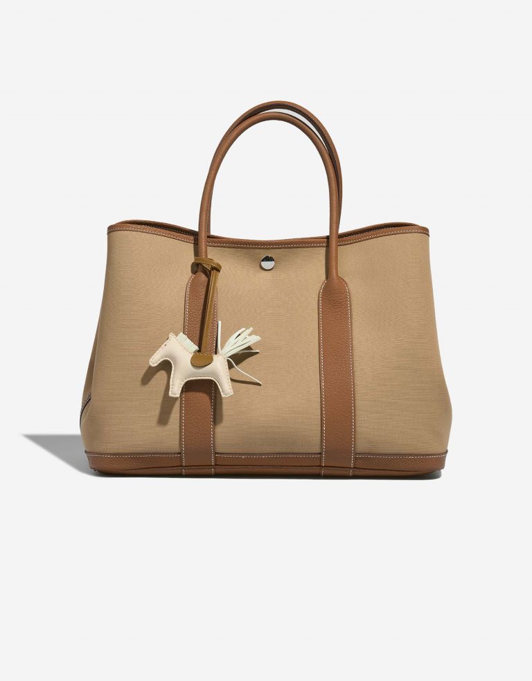 Hermès Rodeo PM Craie-VertFizz-Kraft Front  | Sell your designer bag on Saclab.com
