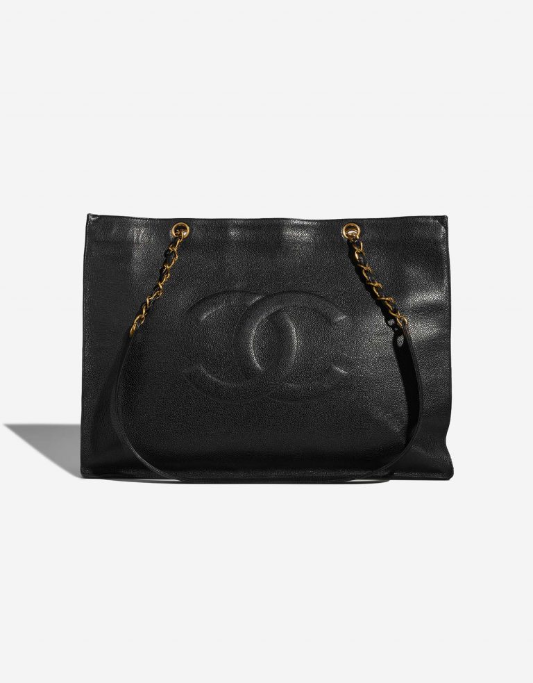 Chanel Shopper Large Black Front  | Sell your designer bag on Saclab.com