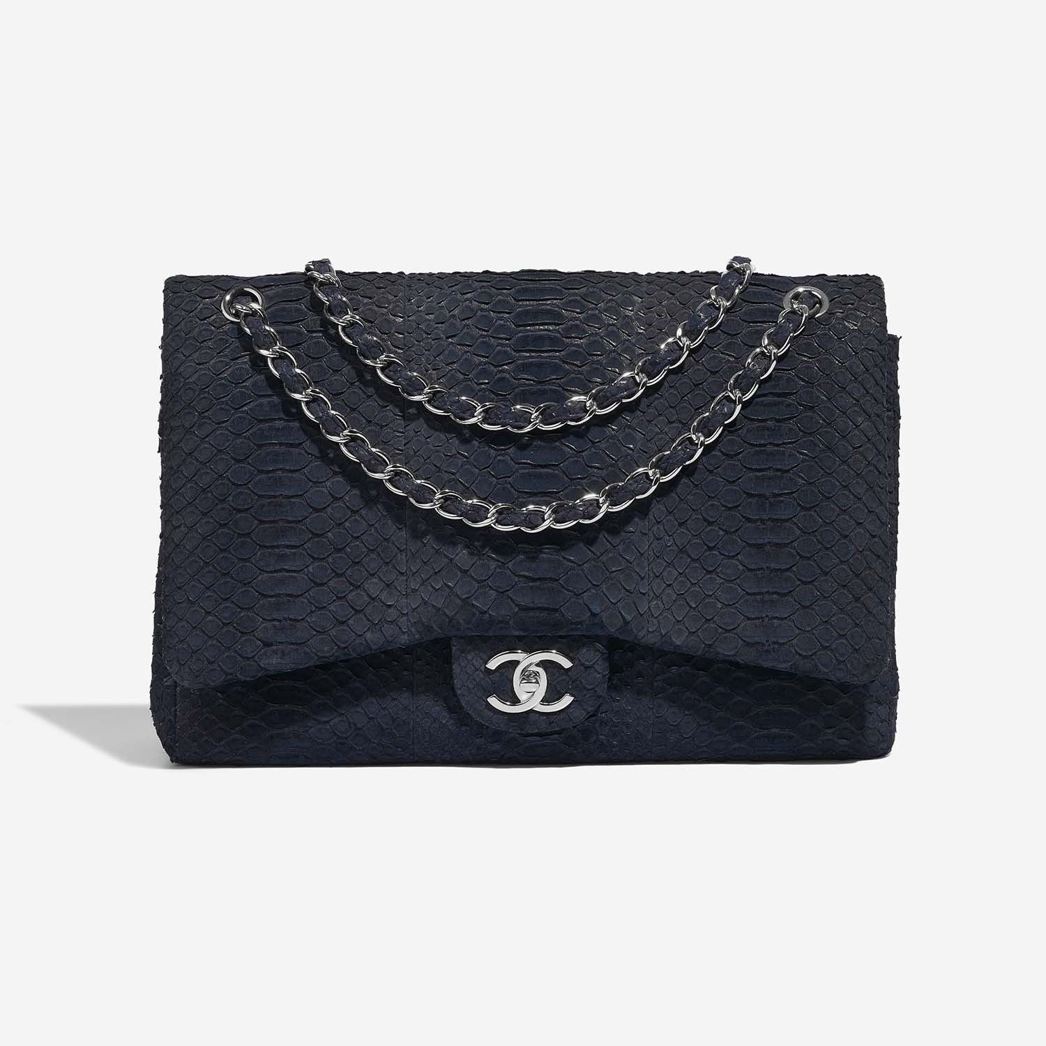 Chanel Timeless Maxi DarkBlue Front  | Sell your designer bag on Saclab.com
