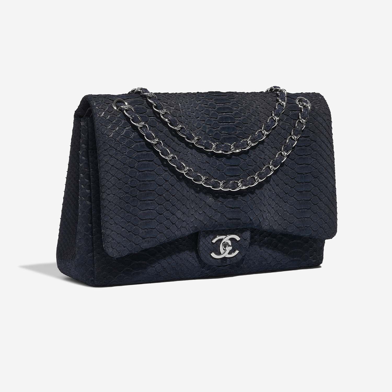 Chanel Timeless Maxi DarkBlue Side Front  | Sell your designer bag on Saclab.com