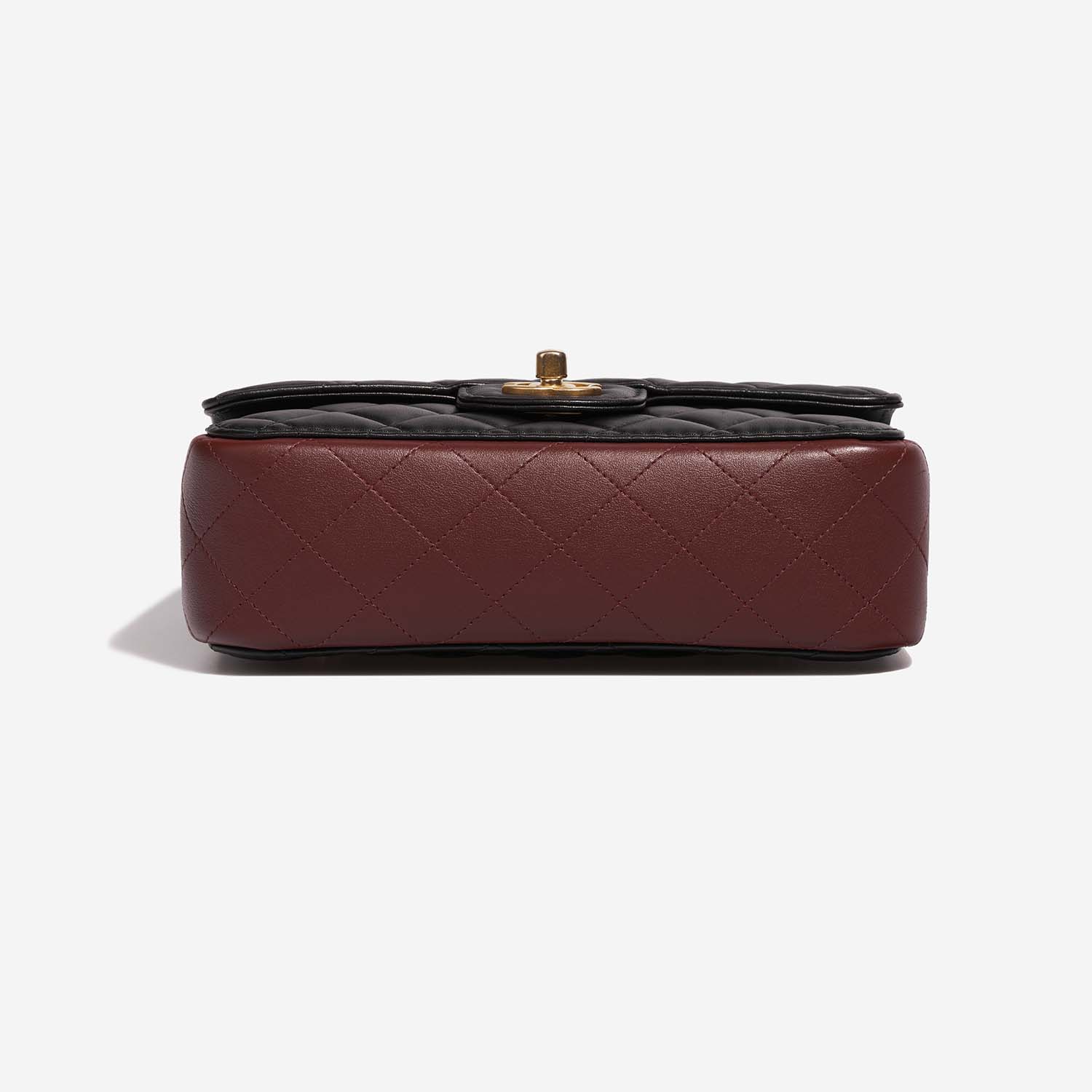 Chanel Timeless MiniRectangular Black-DarkBurgundy Bottom  | Sell your designer bag on Saclab.com