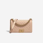 Chanel Boy OldMedium Beige Front  | Sell your designer bag on Saclab.com