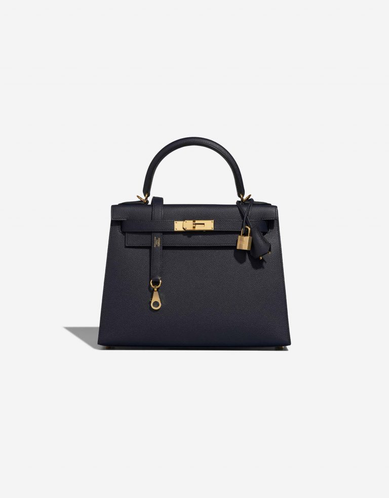 Hermès Kelly 28 BleuIndigo Front  | Sell your designer bag on Saclab.com