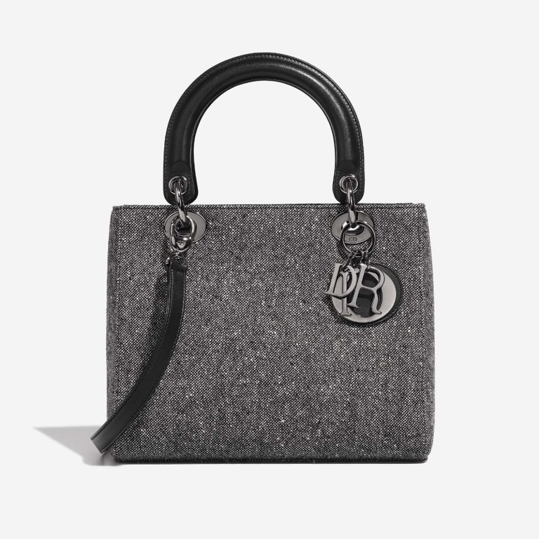 Dior Lady Medium Black-White Front  | Sell your designer bag on Saclab.com