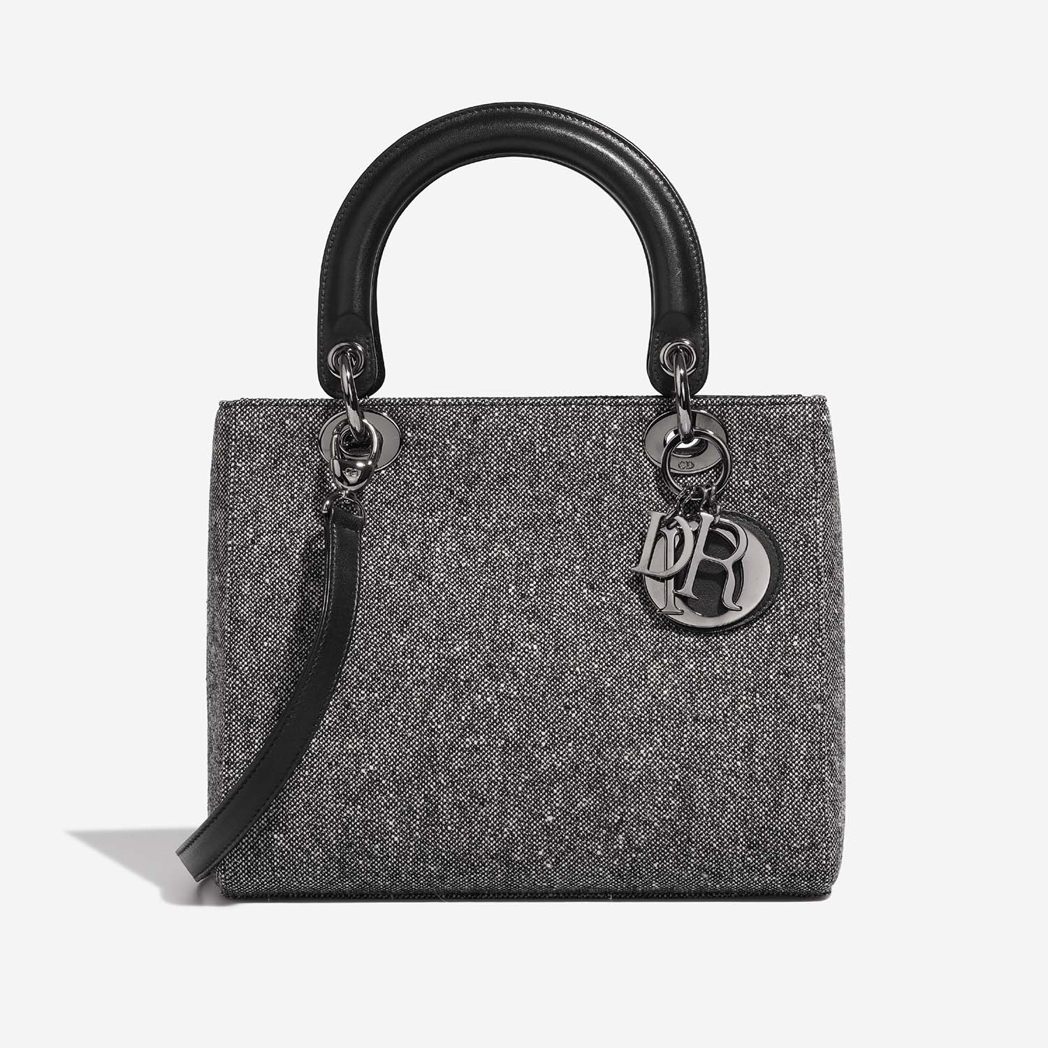 Dior Lady Medium Black-White Front | Vendre votre sac de créateur sur Saclab.com