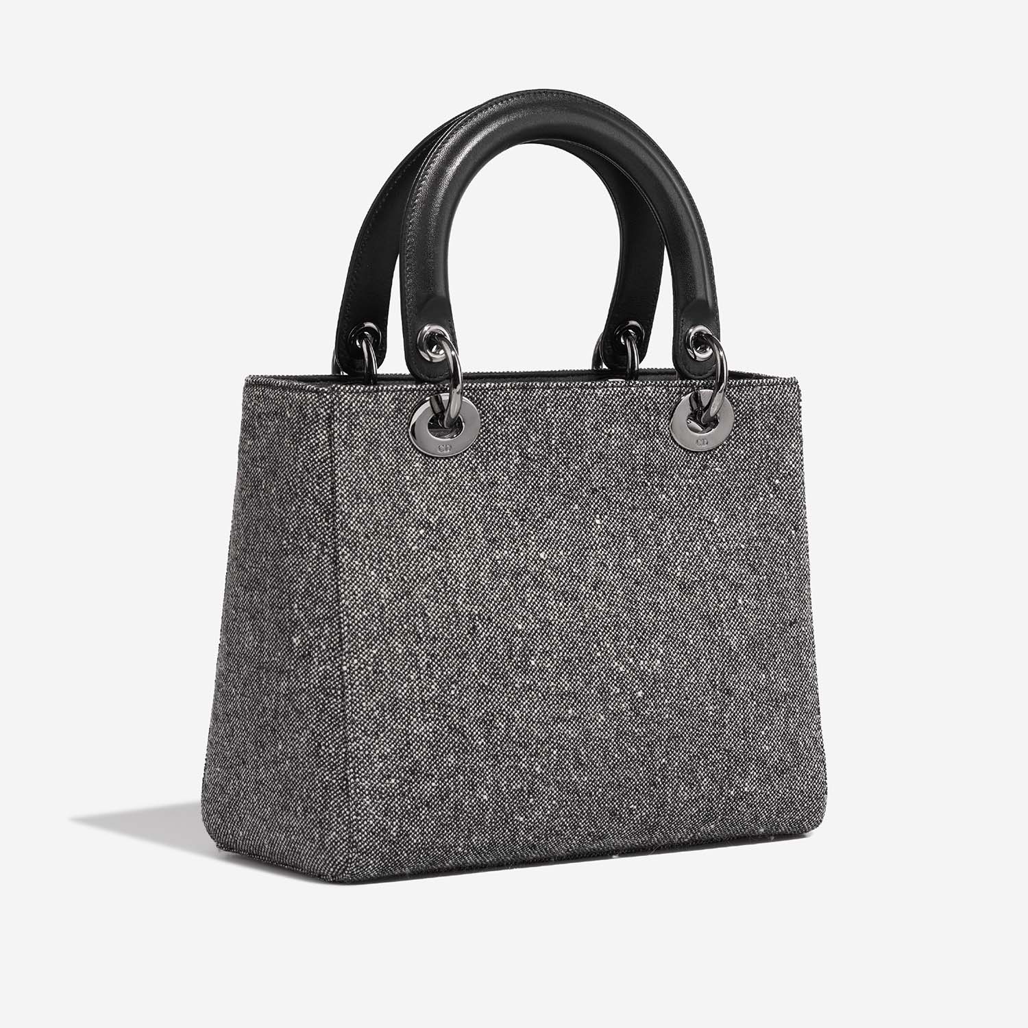 Dior Lady Medium Black-White 7SB S | Sell your designer bag on Saclab.com