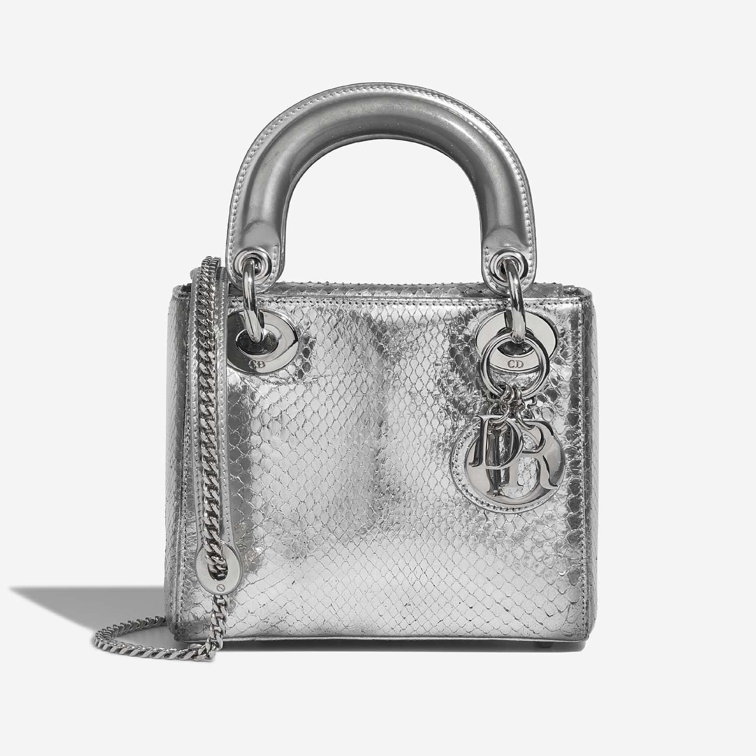 Dior Lady Mini Silver Front  | Sell your designer bag on Saclab.com