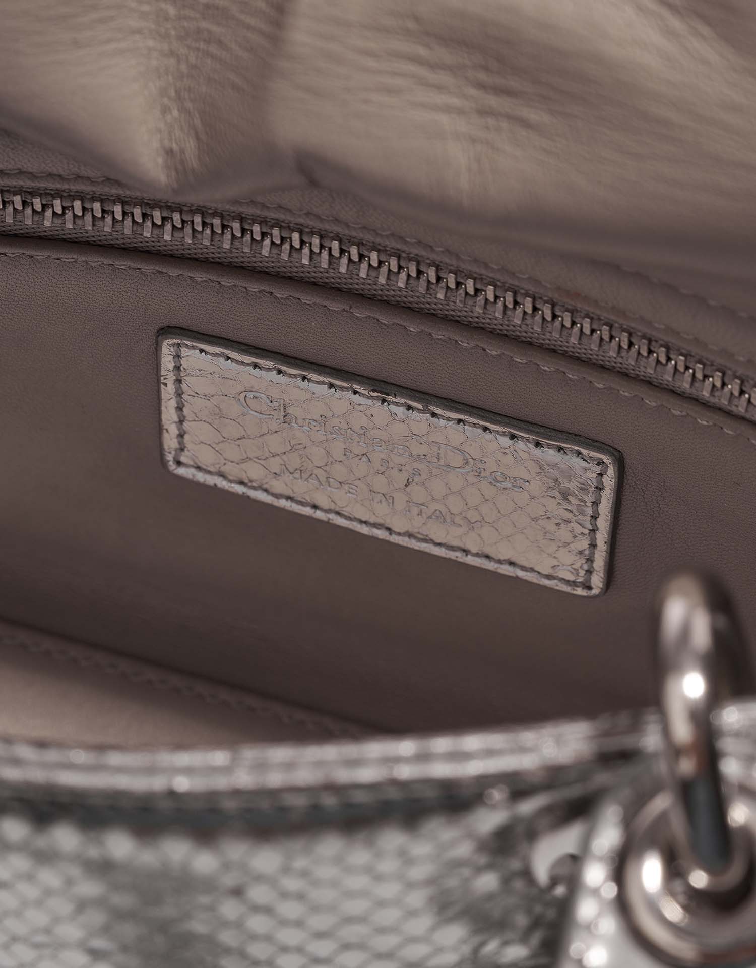 Dior Lady Mini Silver Logo  | Sell your designer bag on Saclab.com