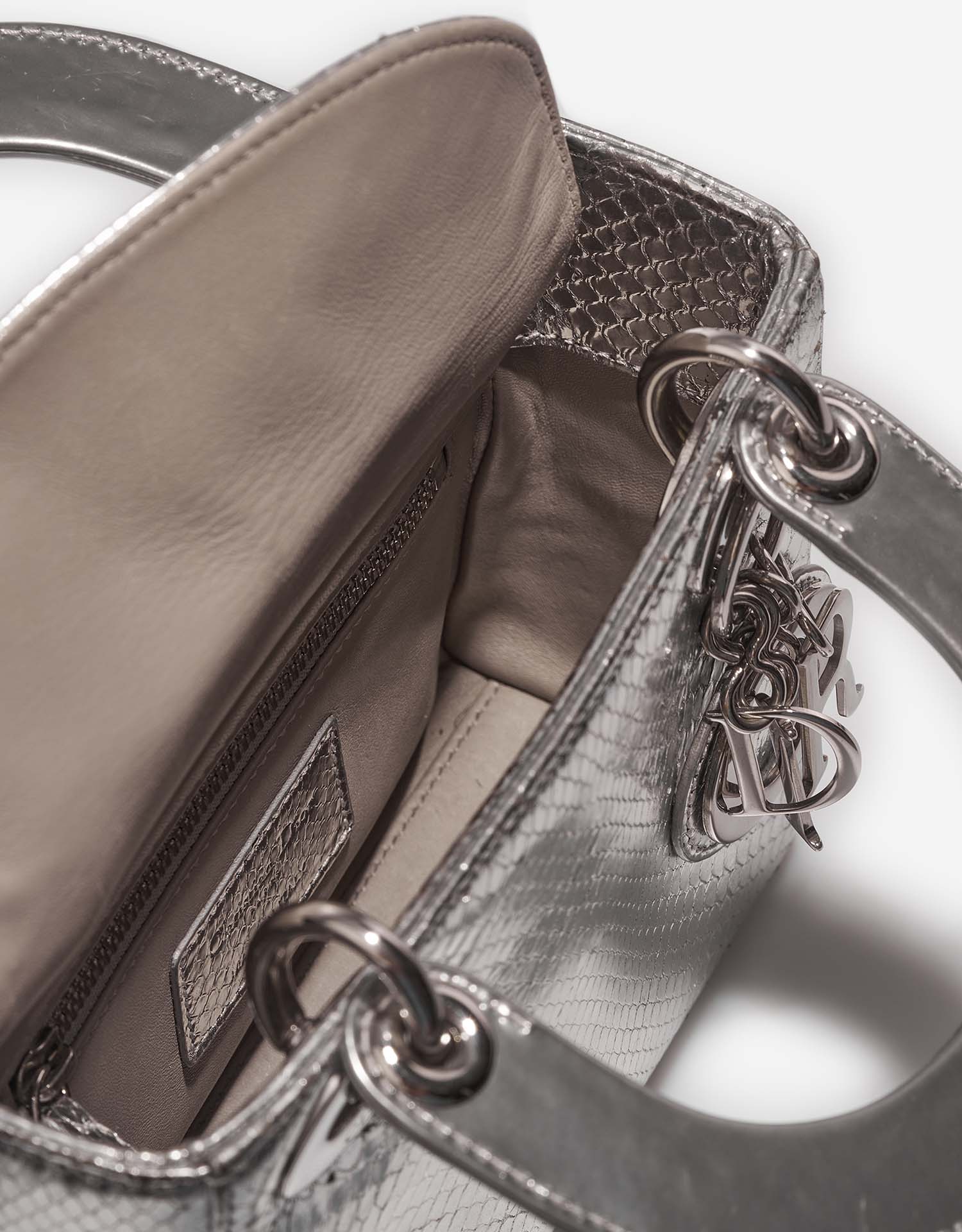 Dior Lady Mini Silver Inside  | Sell your designer bag on Saclab.com