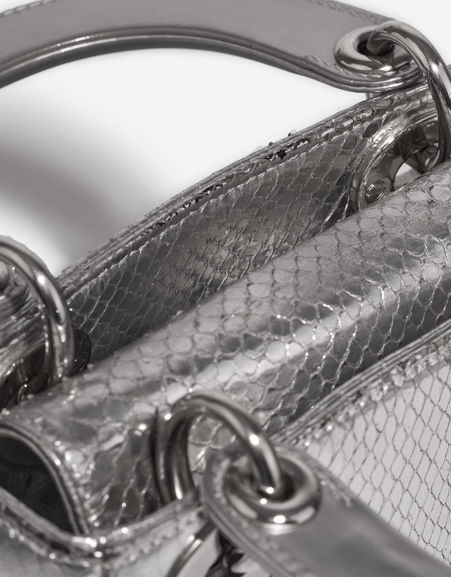 Dior Lady Mini Silver signs of wear| Sell your designer bag on Saclab.com