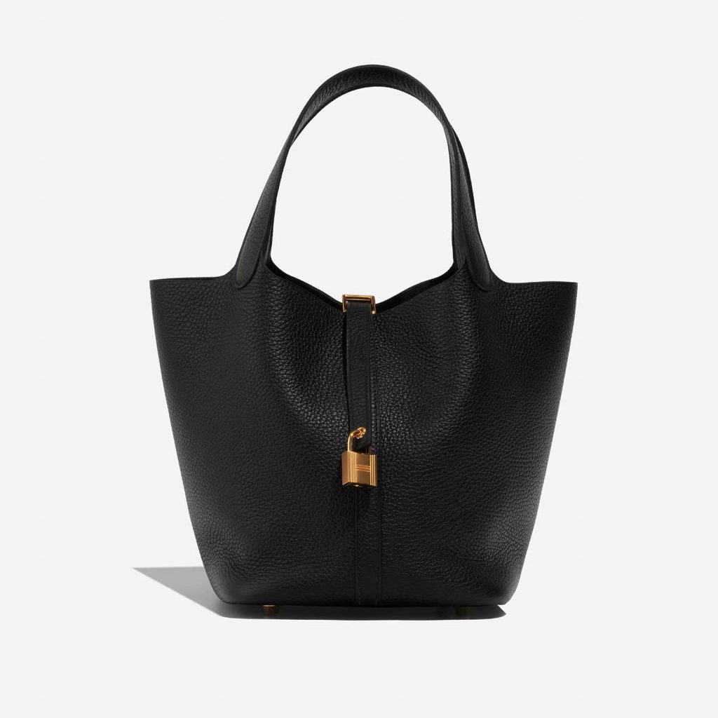 Hermès Picotin 22 Taurillon Clémence Black SACLÀB