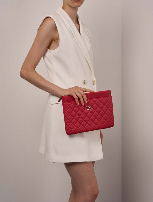 Chanel Timeless Clutch Red Sizes Worn 1 | Sell your designer bag on Saclab.com