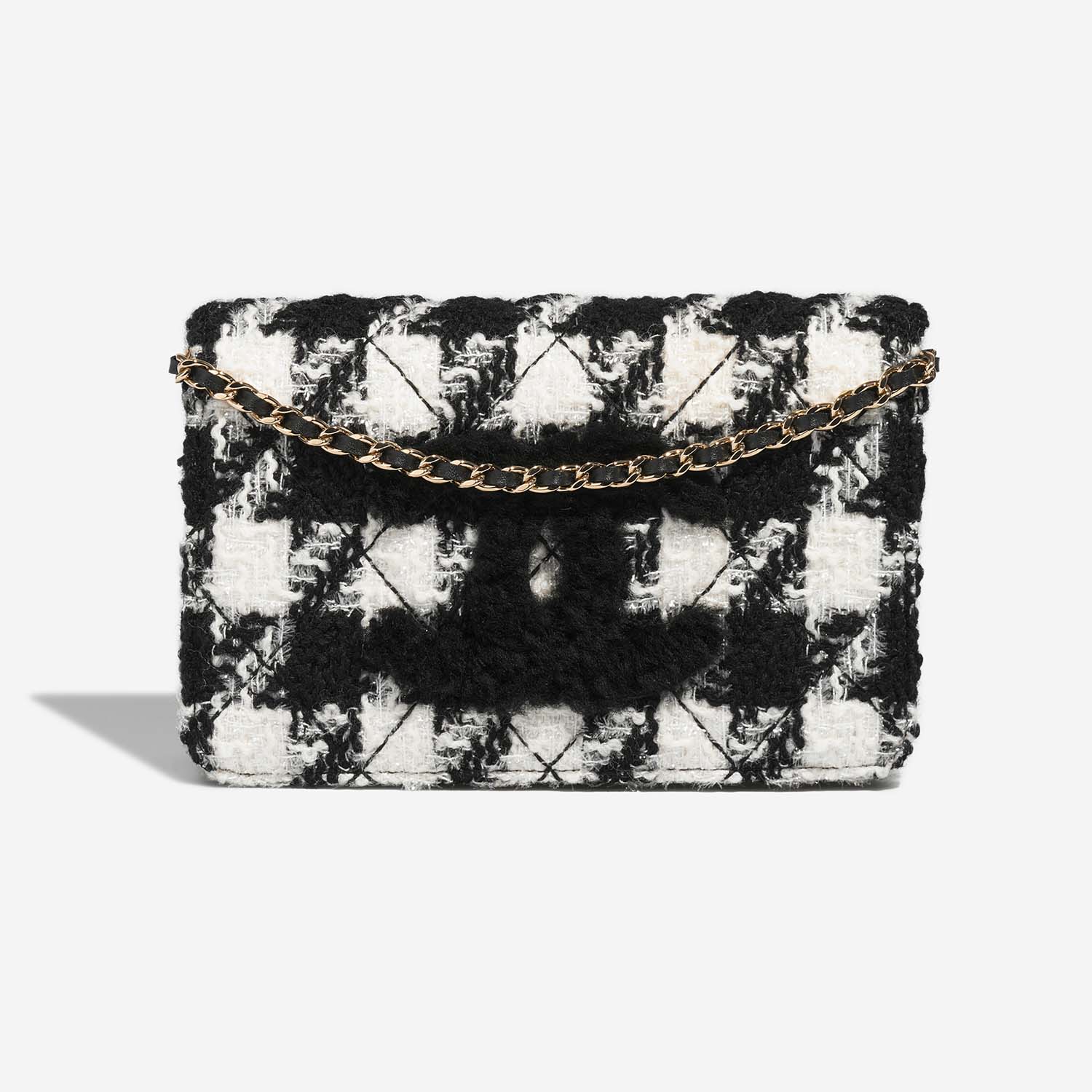 Chanel Timeless WalletOnchain Black-White Front  | Sell your designer bag on Saclab.com