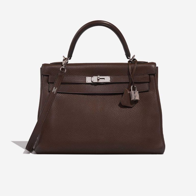 Hermès Kelly 32 Cacao Front | Vendez votre sac de créateur sur Saclab.com