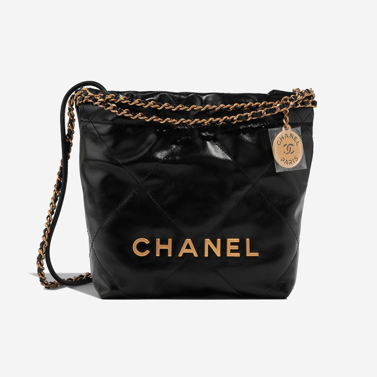 Chanel 22 Mini Black Front  | Sell your designer bag on Saclab.com