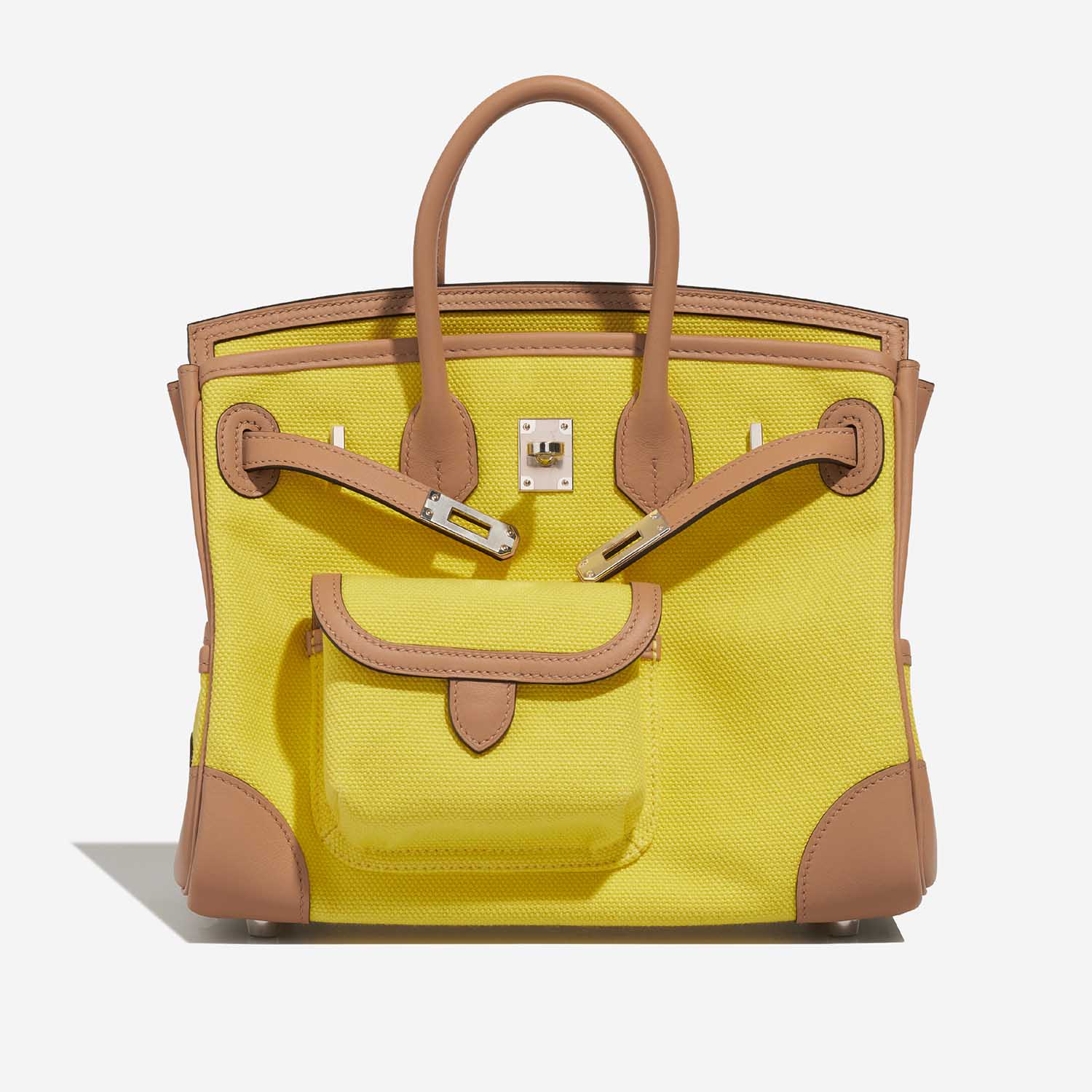 Hermès Birkin 25 JauneCitron-Chai Front Open | Sell your designer bag on Saclab.com