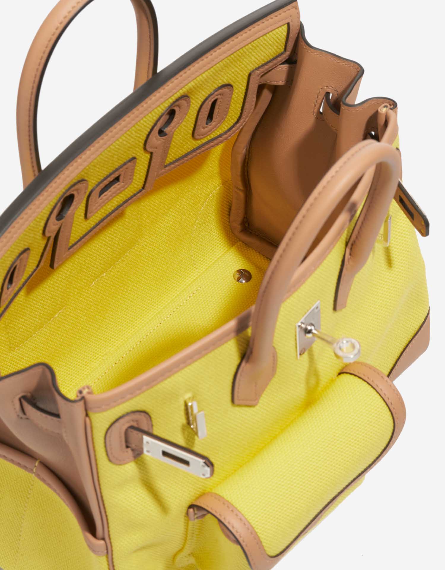 Hermès Birkin 25 JauneCitron-Chai Inside  | Sell your designer bag on Saclab.com
