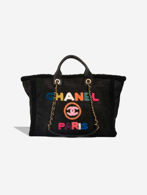 Chanel Deauville Large Black-Multicolour Front  | Sell your designer bag on Saclab.com