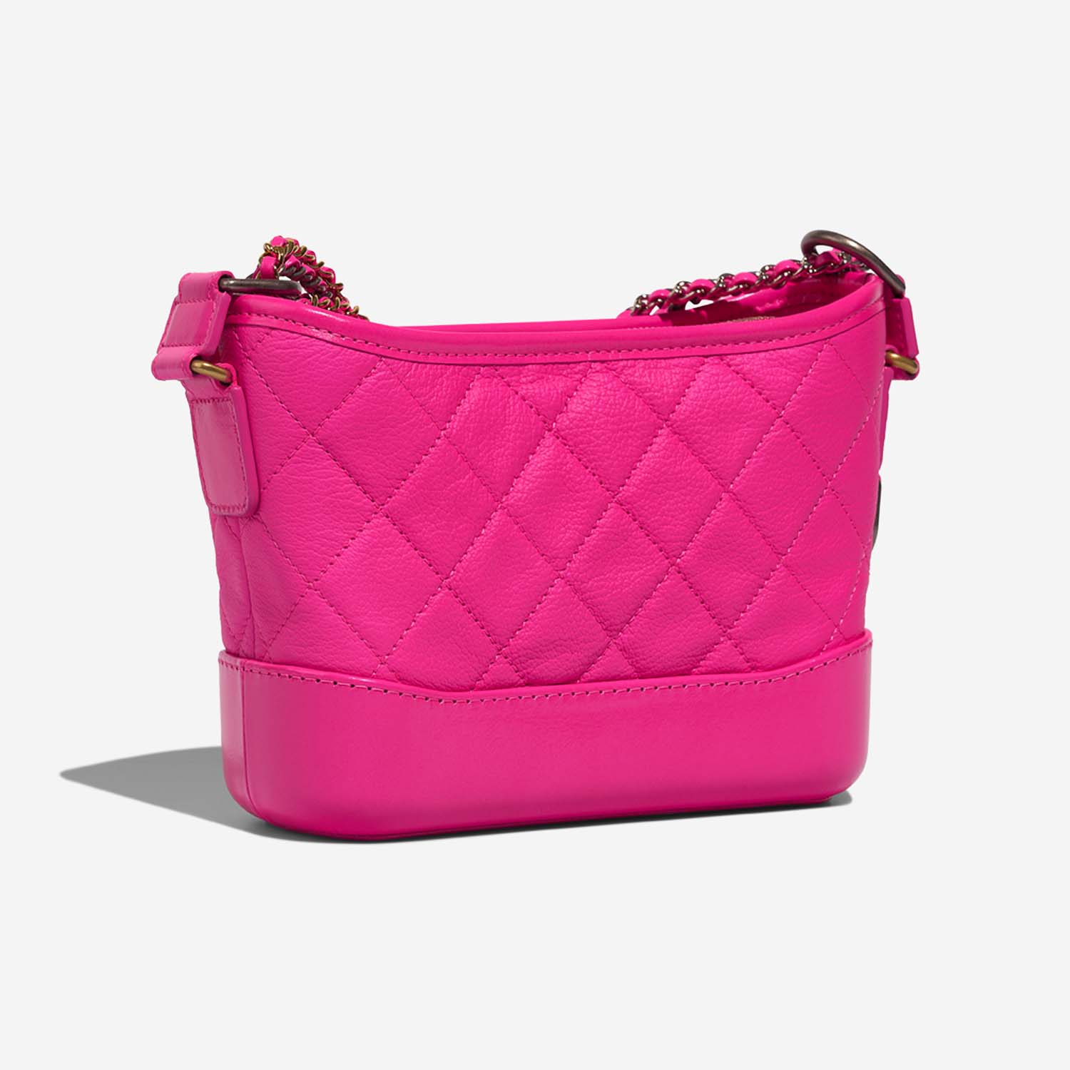 Chanel Gabrielle Small NeonPink Side Back | Sell your designer bag on Saclab.com