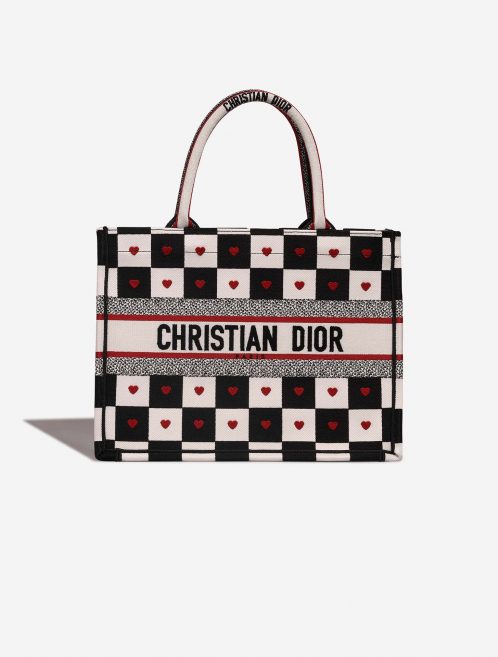 Dior BookTote Small Black-White-Red Front  | Sell your designer bag on Saclab.com