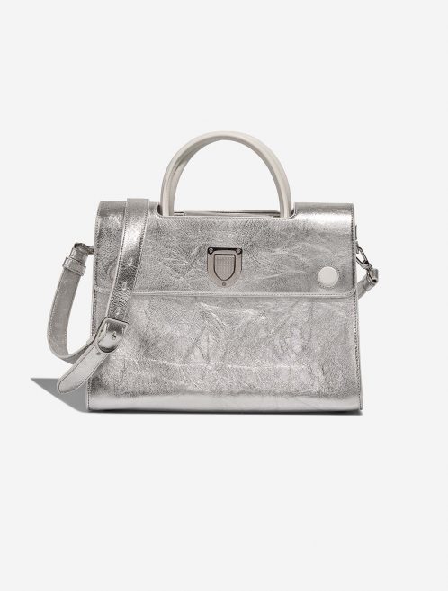 Dior Diorever Medium Silver-White Front  | Sell your designer bag on Saclab.com