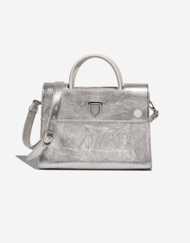 Dior Diorever Medium Silver-White Front  | Sell your designer bag on Saclab.com