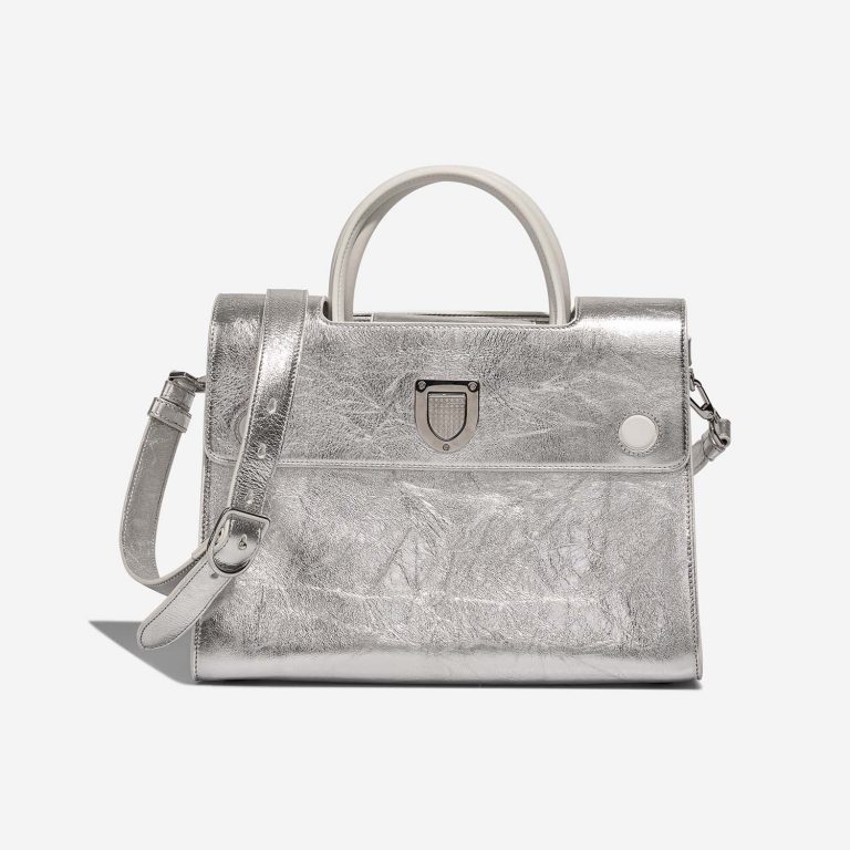 Dior Diorever Medium Silver-White Front  | Sell your designer bag on Saclab.com